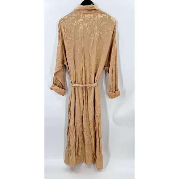 VINTAGE 90's Victoria Secret Gold Full Length Robe USA Made With Pockets MEDIUM - Picture 4 of 11